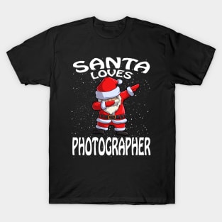 Santa Loves Photographer Christmas T-Shirt